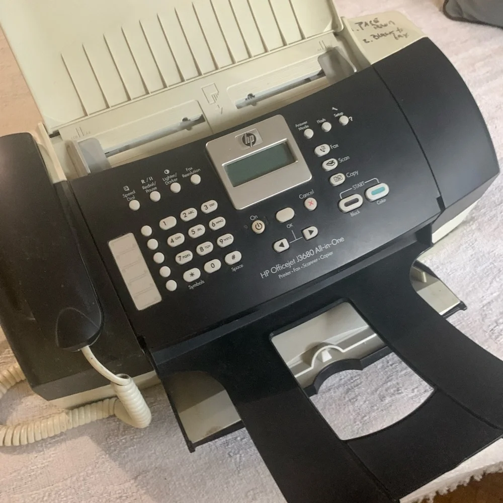 HP Officejet J3680 All-in-One Printer Fax Scanner Copier